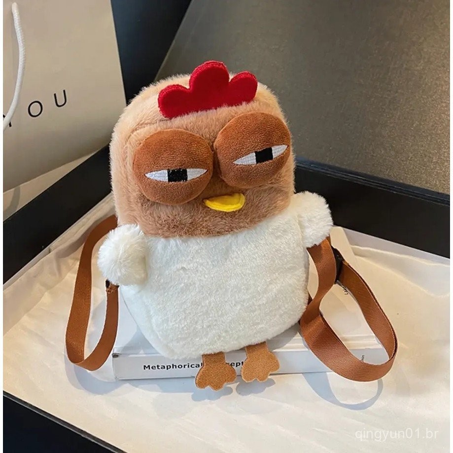 Bolsa De Ombro Feminina Em Forma De Galinha , Crossbody Fofa De Desenho Animado Com Alça Ajustável Para Festa De Viagem em Oferta na Shopee