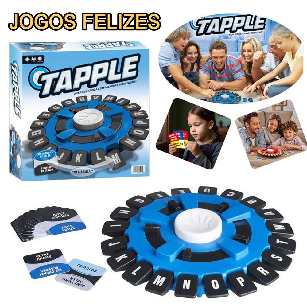 Versão Em Português Usaopoly Tapple Word Fast Paced Jogos De Tabuleiro Para Família Jogo Stop