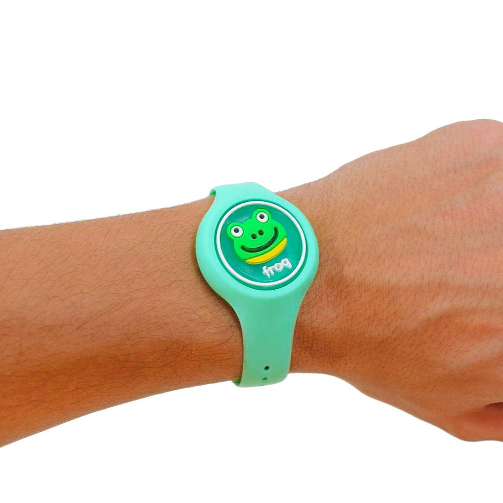 Pulseira Relogio Infantil Repelente Anti Mosquito Verde