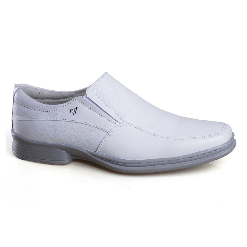 Sapato Social Branco Masculino Rafarillo 9216-05 Couro Legítimo Soft Confort Área da Saúde