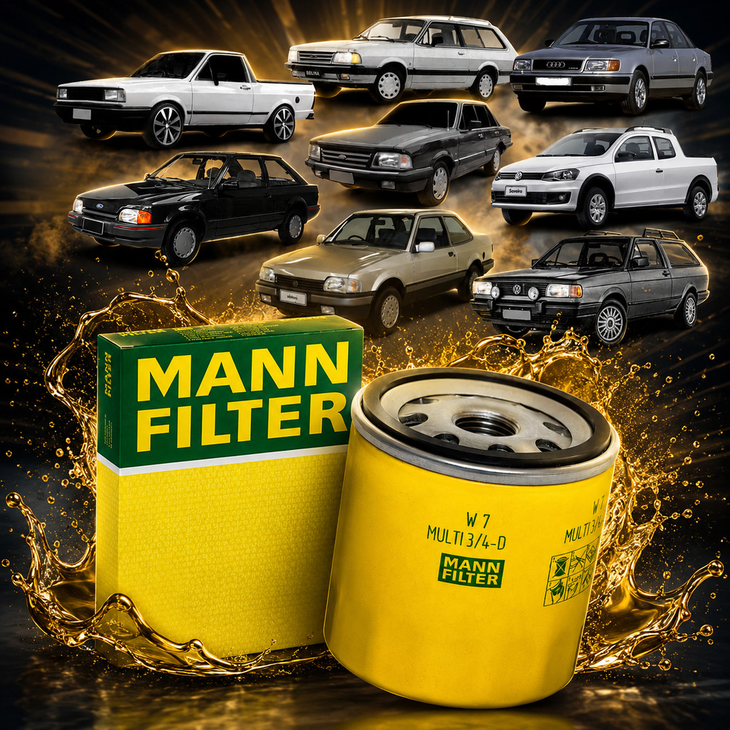 Filtro Óleo Motor AP Gol Parati Saveiro Voyage Santana Ford Escort Pampa Del Rey 1.6 1.8 2.0 W7multi 3/4-d