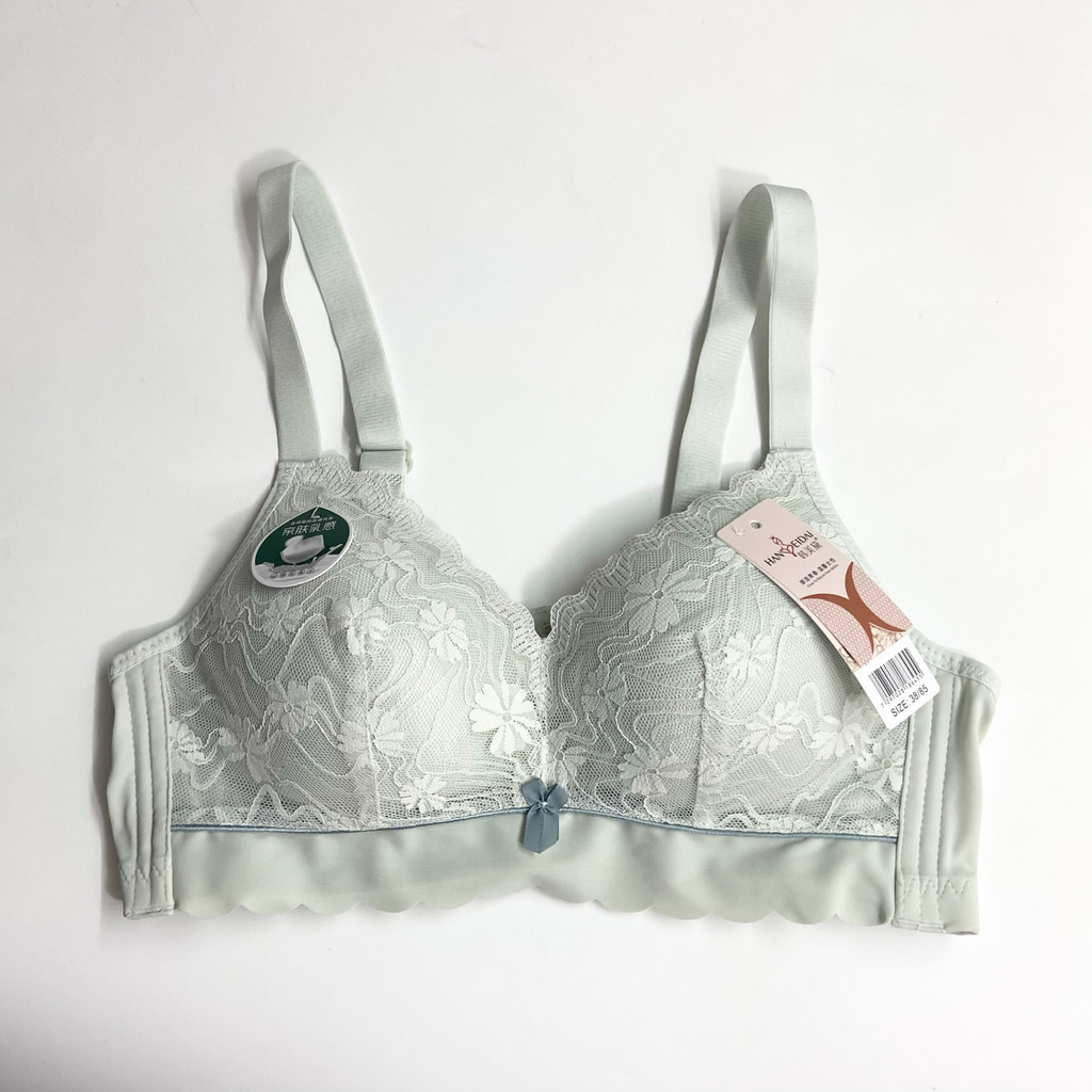 Roupa interior sem fio fina feminina renda fina reunindo suporte macio Anti-expansão sutiã ajustável Han Meidai M22