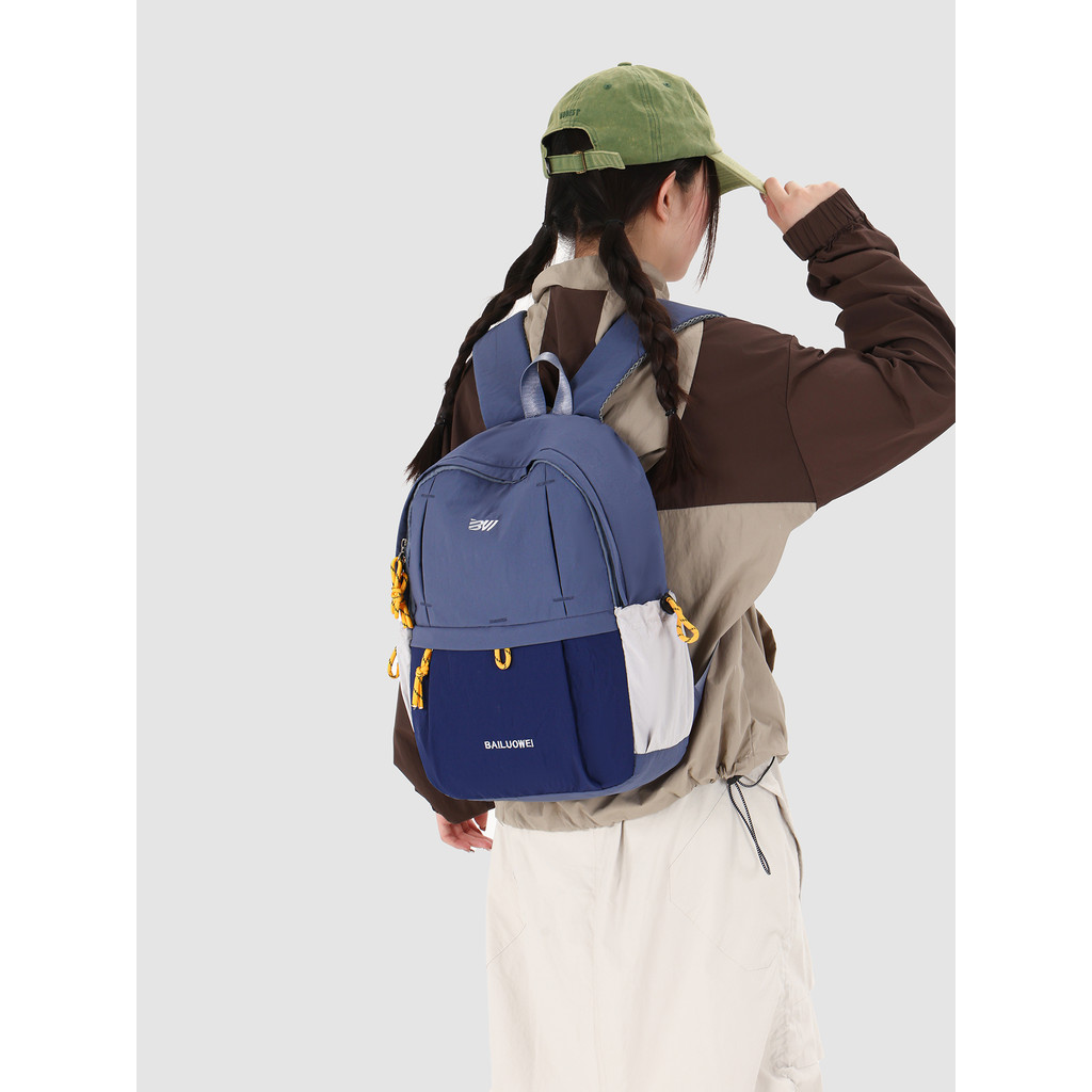 Ao ar livre contraste cor mochila das mulheres dos homens de grande capacidade leve lazer montanhismo saco esportes Fitn