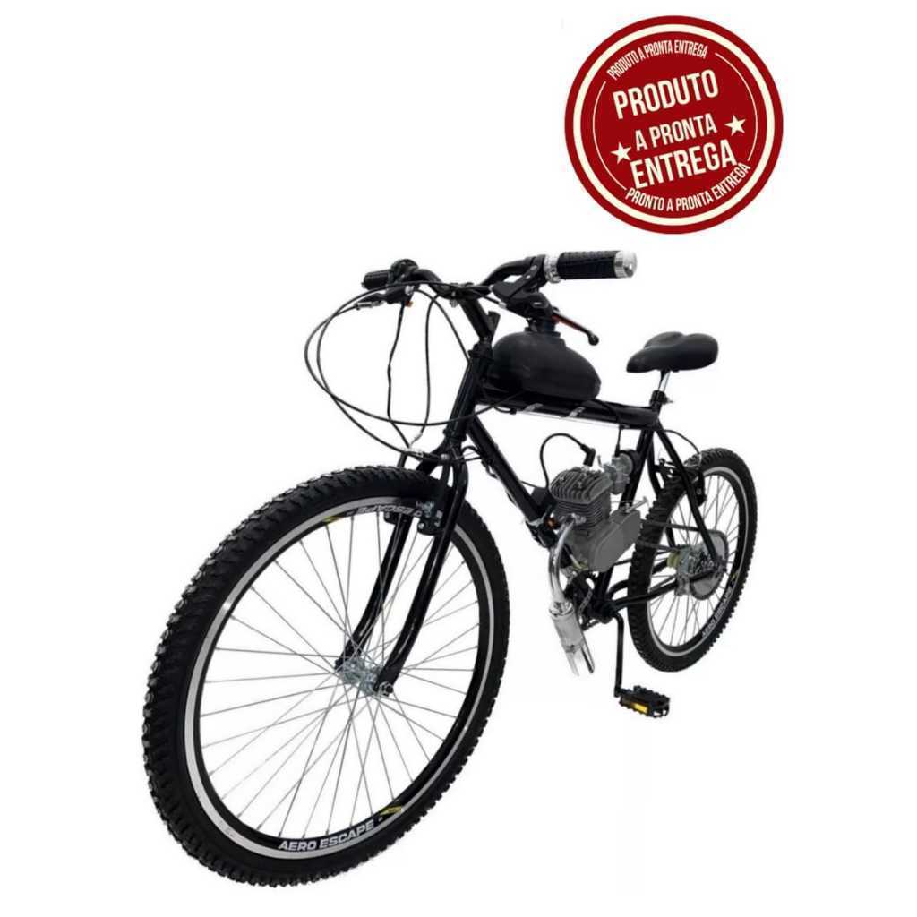 BIKE 80cc BICICLETA MOTORIZADA 4,6HPS ARO26 COMPLETA muito forte