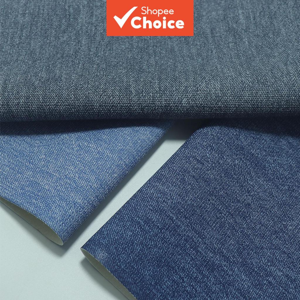 Folha de Couro Sintético Jeans Durável 1.1mm 30x135cm Tecido Sintético para Acessórios de Artesanato DIY Bolsa de Mão