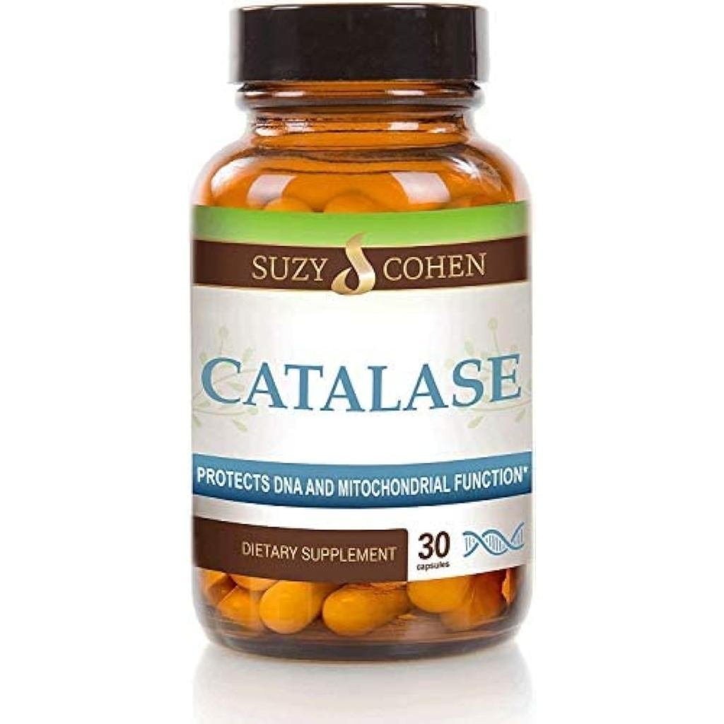 Script Essentials Suzy Cohen alase 12500 u Dietary r Enzima Neutraliza Peróxido de Hidrogênio, Beneficia a Pele, Cabelo