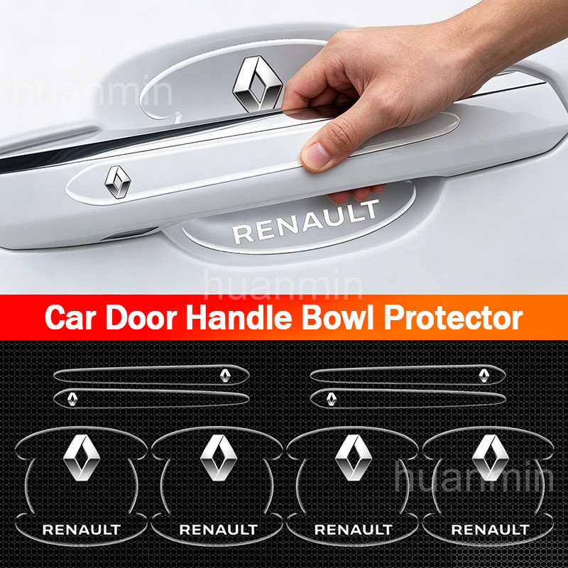 Set of 14 Clear Door Handle Protectors Car Scratch Protection Stickers For Renault Kwid Duster Oroch Kardian Megane 2