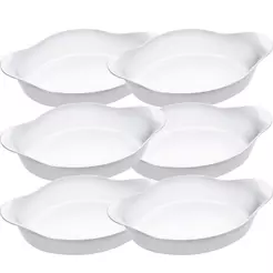 Conjunto de Assadeiras Marinex Opaline Oval Média 600 ml - 6 Peças