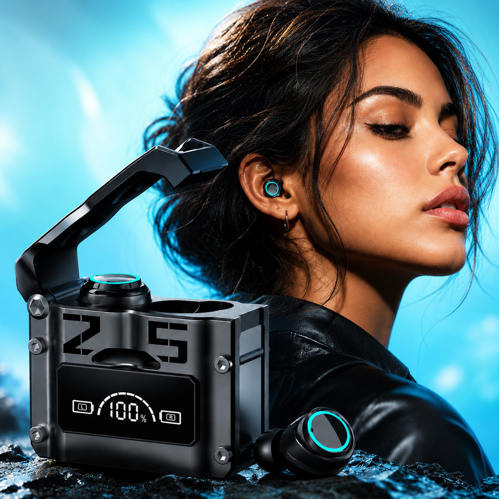 Fone Bluetooth Gamer M25 TWS Sem Fio Bluetooth 5.3 Baixa Latência com Display LED