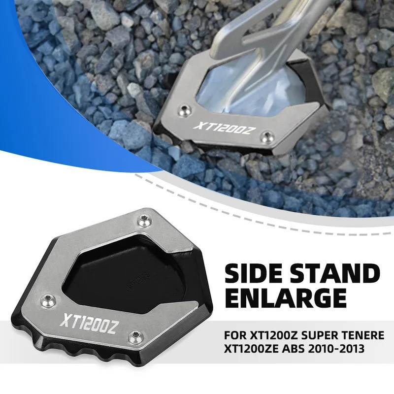 CNC Kickstand Pé Suporte Lateral Ampliar Placa De Extensão Almofada Motocicleta Para Yamaha XT1200Z Super Tenere