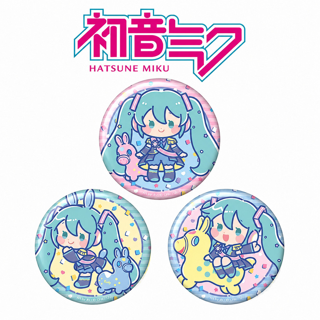 Botton 58mm Hatsune Miku Anime Kawaii Broche Vocaloid Miku Pastel Para Bolsa Mochila