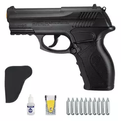 Pistola de Pressão C11 Co2 4.5mm - Crosman + Coldre + Silicone + Esfera + 10 Cilindros