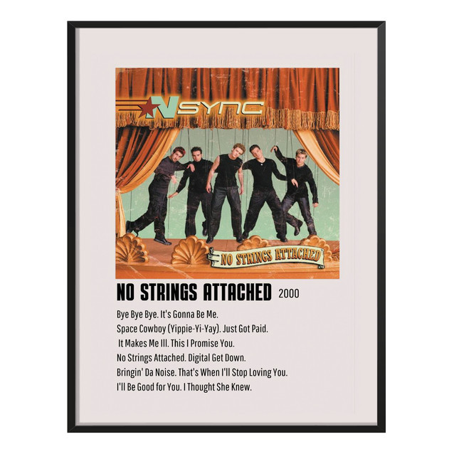 Quadro Decorativo N Sync No Strings Attached Firma Decoração Presente Sala Quarto