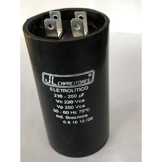 Capacitor 1/3CV 110V JL Com Suporte E Tampa Alta Confiabilidade Para Equipamentos