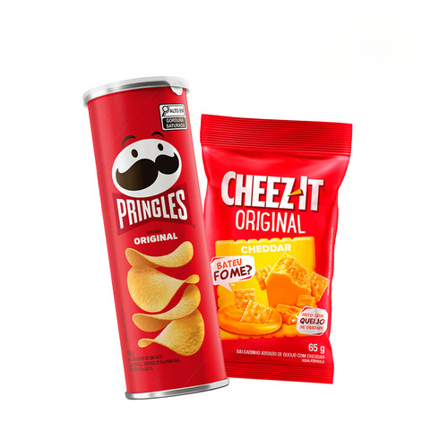 Combo Pringles Original 104G E Cheez It Cheddar 65G
