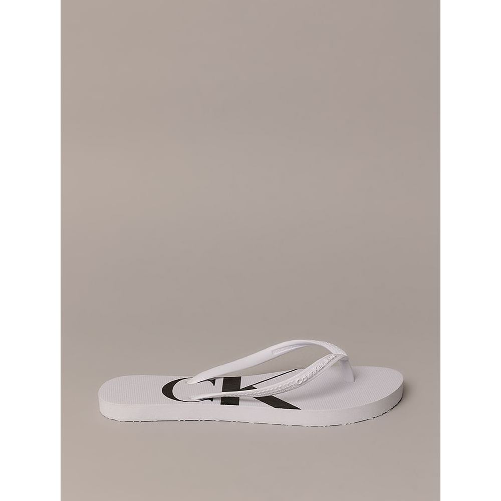 Chinelo Feminino Logo Corrido Calvin Klein Jeans - Branco 2