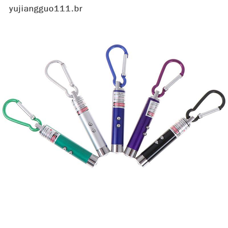 # Novo 3 Em 1 Portátil Mini Ponteiro De Luz Laser LED Tocha Feixe Lanterna Chaveiro .
