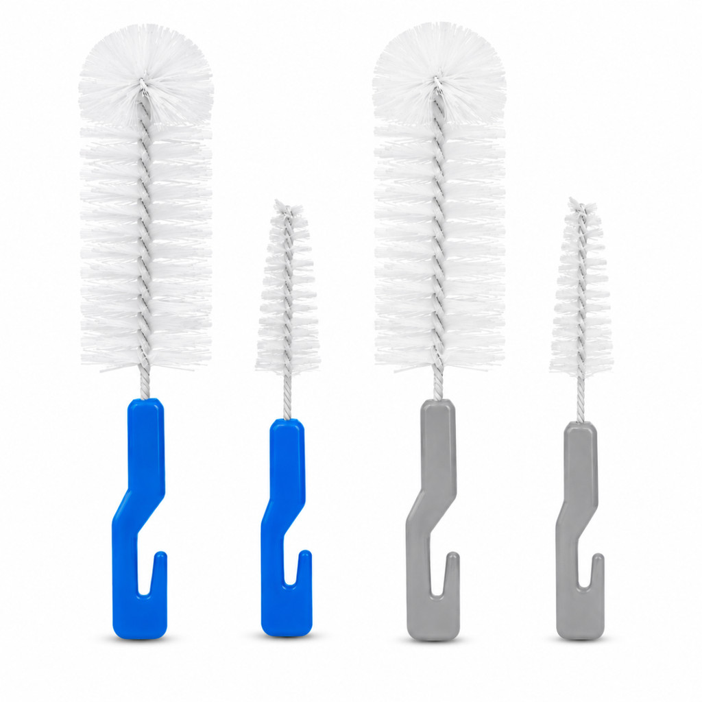 Lavador Mamadeira Bucha Kit 2 Peças Escova Limpeza Fácil