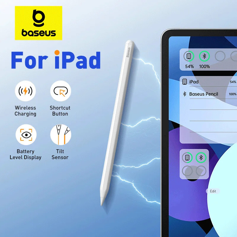 Caneta Digital Baseus Gen2 para iPad 4/5/Pro 11 e 12.9 polegadas/Mini 6, Compatí