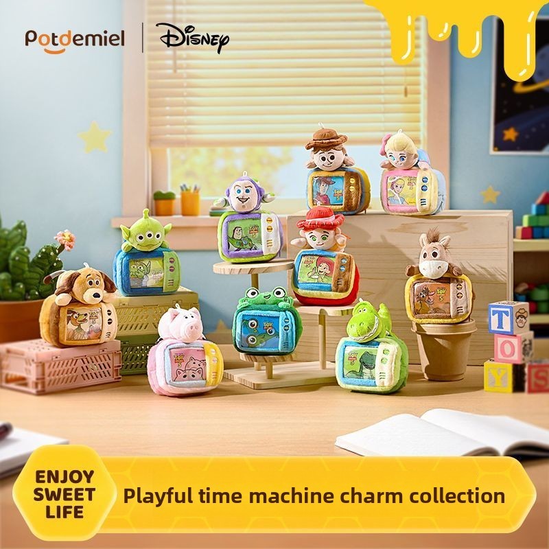 Disney Toy Story 5 Brincalhão Tempo Máquina Série Buzz Lightyear Woody Slinky Cão Pequeno Verde Masculino Bonito Pelúcia