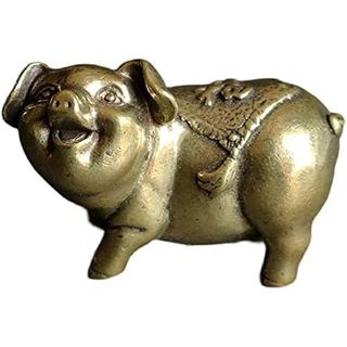 Artesanato em Latão, Pingente de Cobre Puro, Ornamentos de Cobre, Mascote de Exorcismo, Estatueta de Porco da Sorte do Z