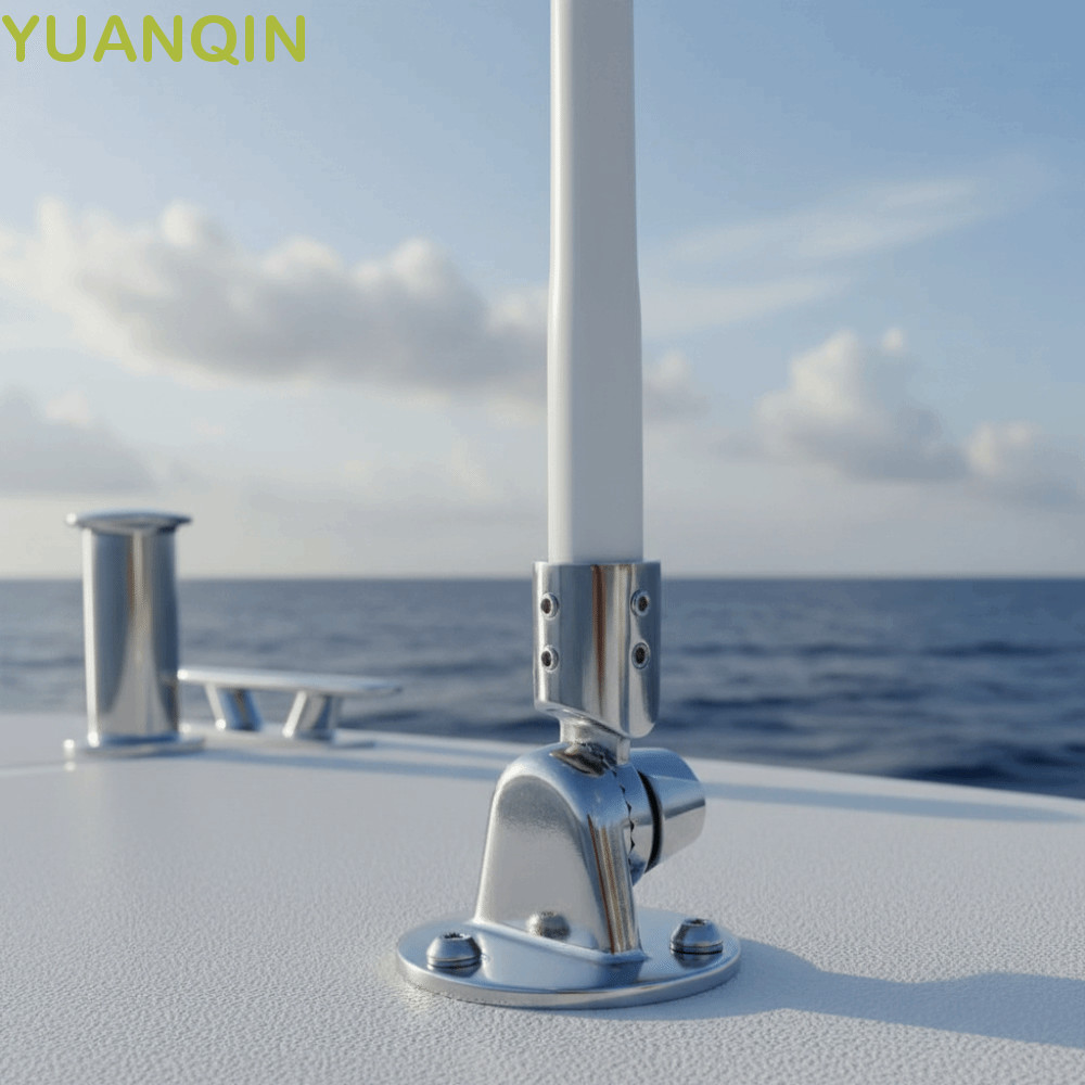 Antena VHF YUANQINZT , Base De Redonda De 25 Mm De 7/8 Polegadas , Hardware De Barco Com Design Ajustável Em Aço Inoxidá