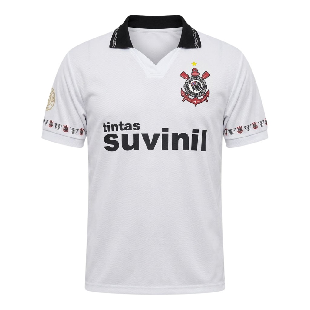 Camisa Polo Masculina Corinthians Retrô 1995 Licenciada
