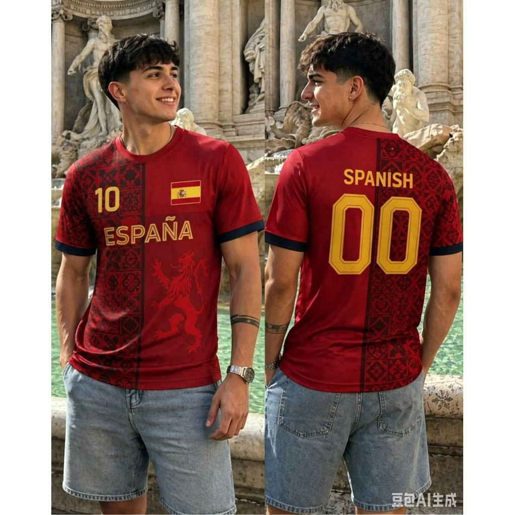 Camisa De Futebol Da Espanha 2026 , Juvenil Para Meninos E Meninas Crianças/Adultos , Dia Do Jogo
