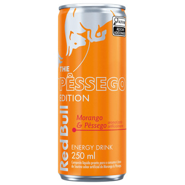 Red Bull Morango e Pêssego Energético Lata