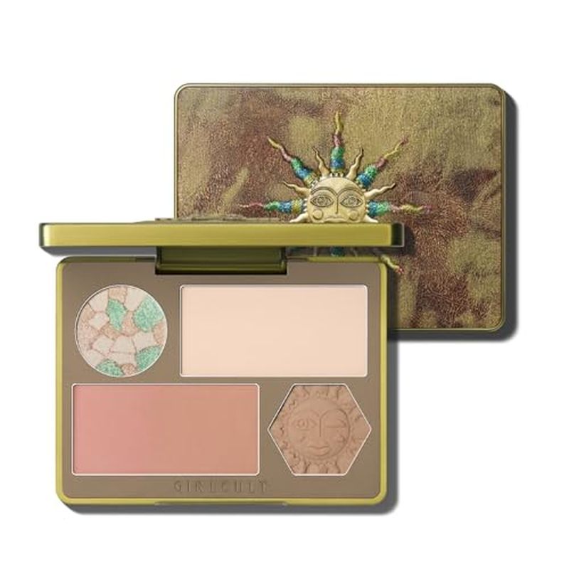 Paleta De Maquiagem Multifuncional GIRLCULT , Facial Completa Com Sombra , Blush , Bronzer E Iluminador , Fosca Brilhant