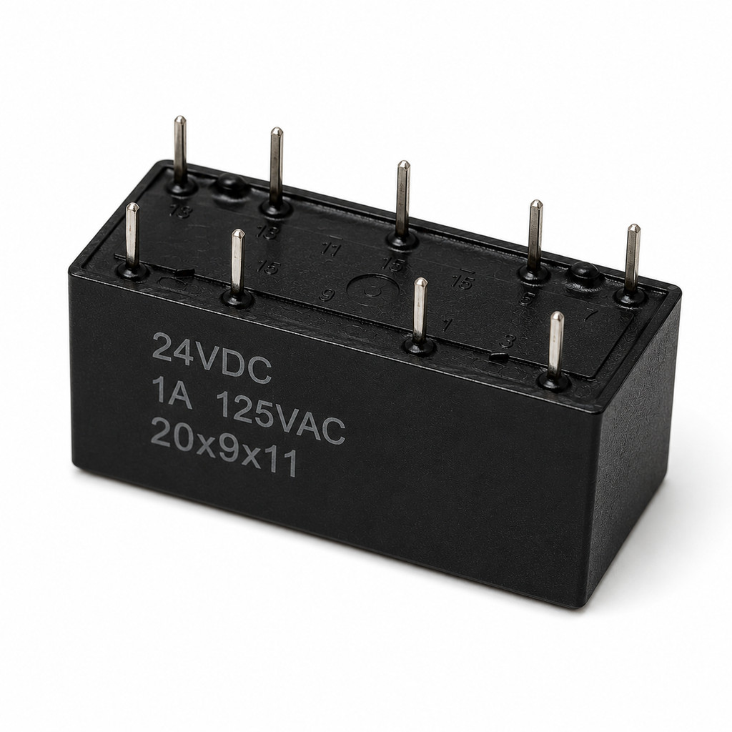 Relé 24v 1a 8 Terminais 20x9x11mm Placa Eletrônica