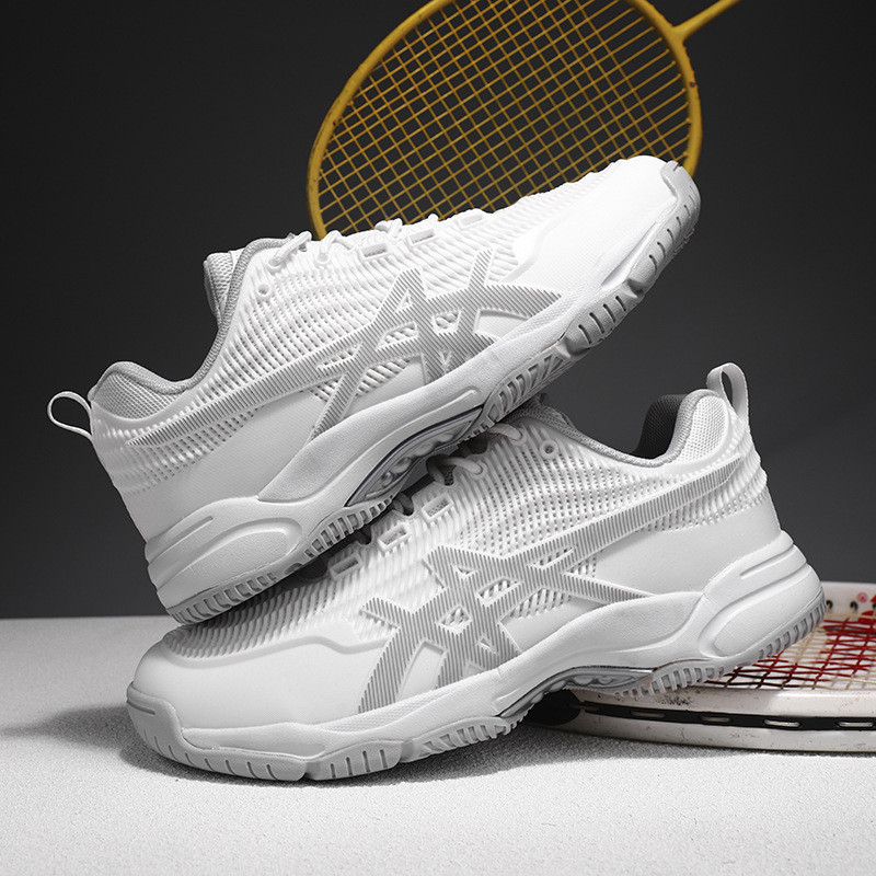 Treinamento sapatos de Badminton das mulheres dos homens esportes ao ar livre sola de borracha antiderrapante respirável