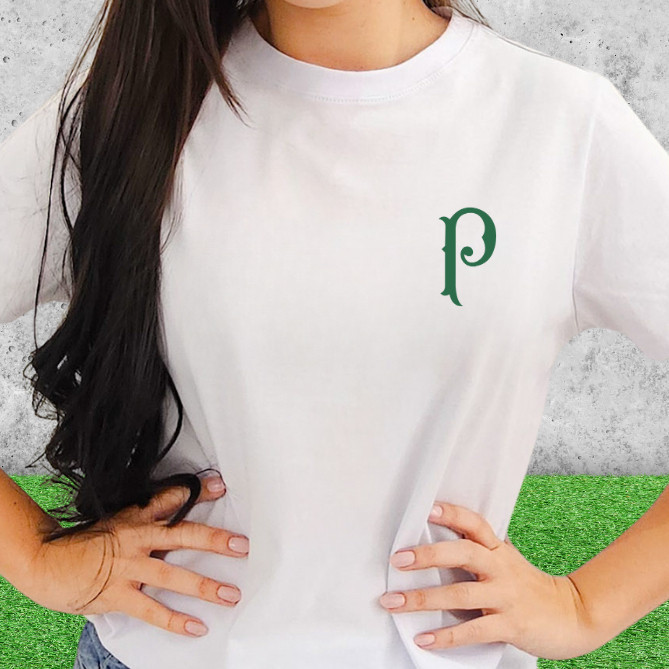 Camiseta Baby Look Feminina Palmeiras 100% Algodão Linda e Confortável Futebol Time