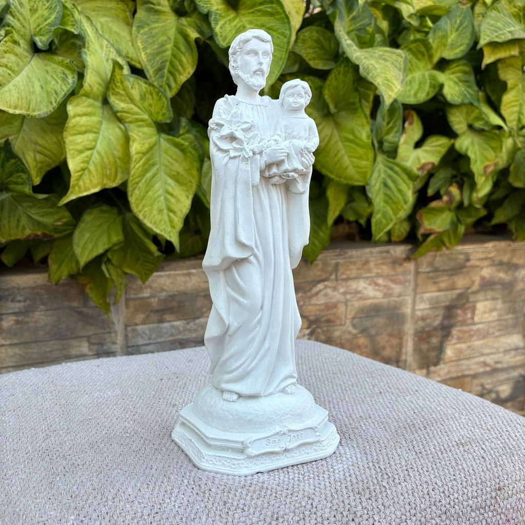 São José 20cm Gesso premium Cru /Para Customizar em Oferta na Shopee