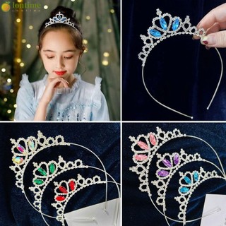 LONTIME Tiara De Coroa De Princesa , Faixa De Cabelo De Liga , Strass , Joias