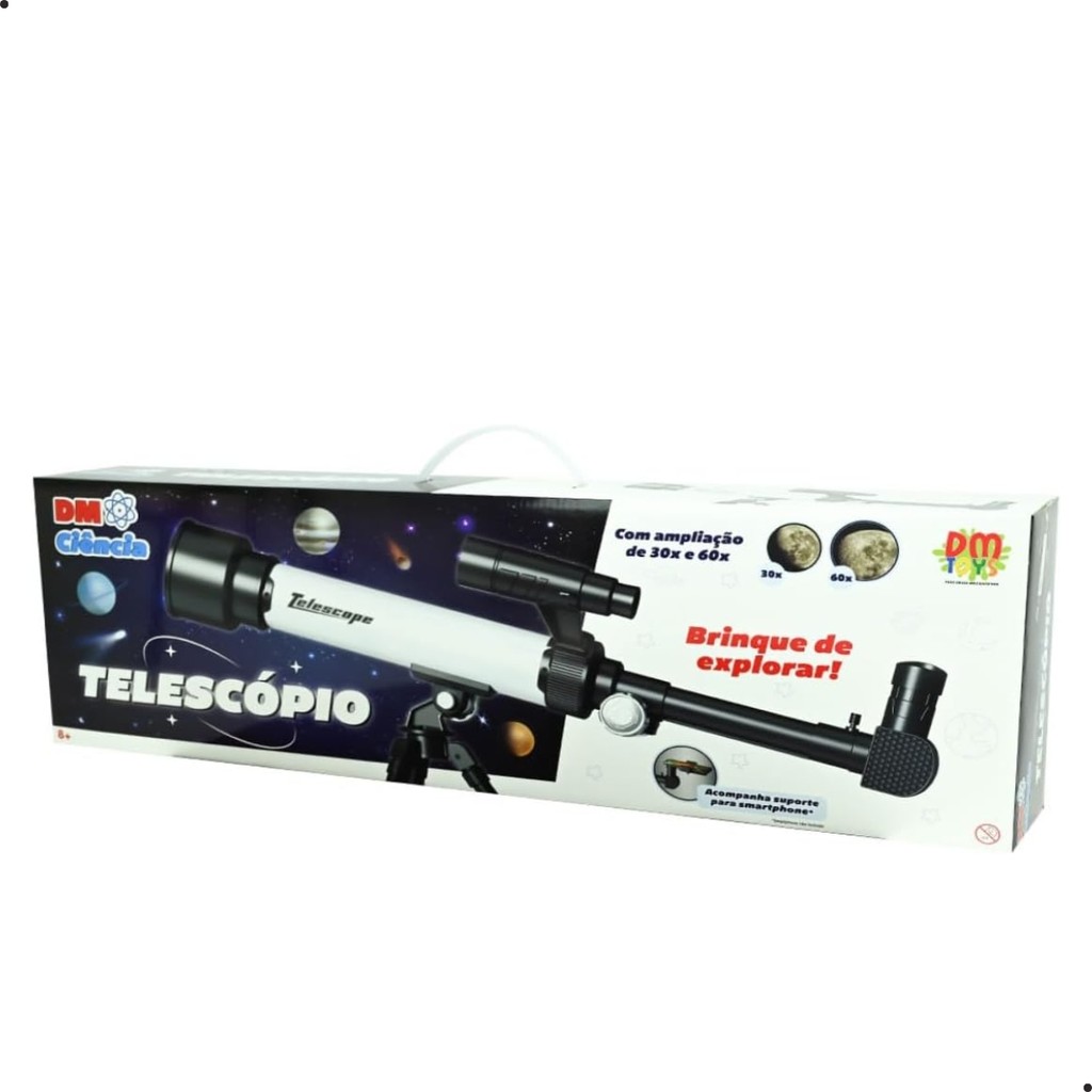 Telescópio DM Toys Brinquedo Educativo de Astronomia