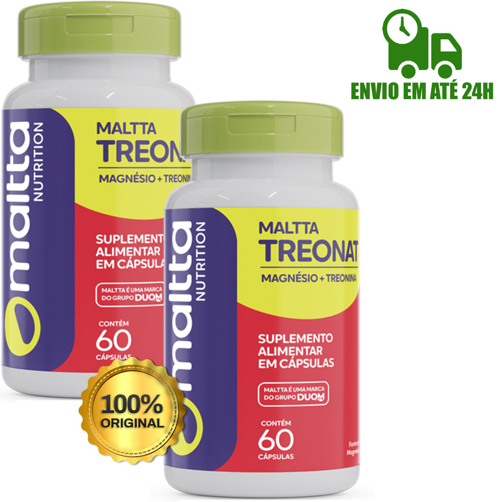 Kit 2x Magnésio + Treonina Tronat Maltta Original 60 Cáps