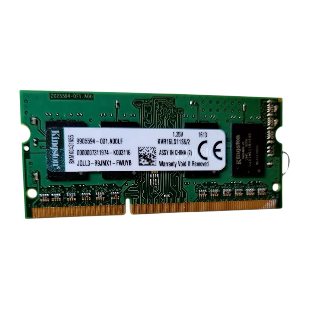 Memória Ram 2gb Kingston Sodimm Drr3 1600mhz Kvr16ls11s6/2