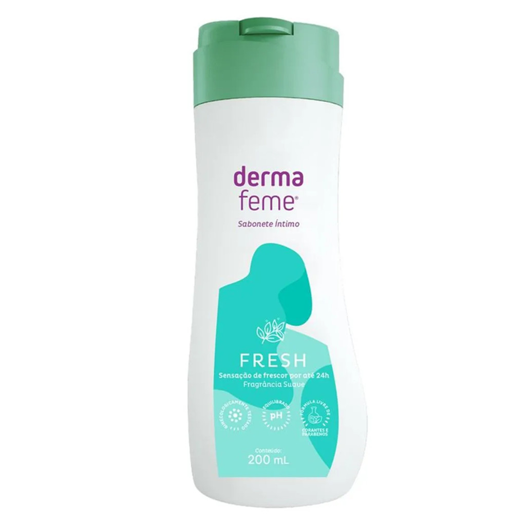Sabonete Líquido Íntimo Dermafeme Fresh 200mL