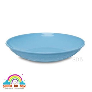 Pratinho Infantil Redondo Adoleta Bebê Rosa ou Azul | Prato Bebê 800ml Estilo Clean em Oferta na Shopee