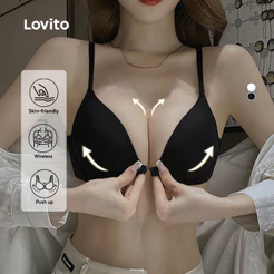 Lovito Casual Bralette Básico Respirável Para Mulheres LNM71173