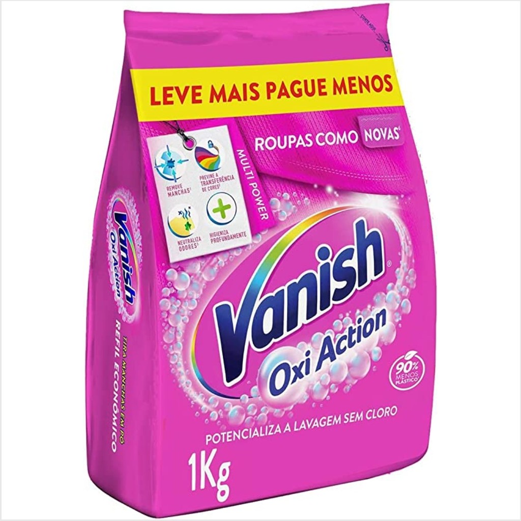 Tira Manchas Po Vanish Multi Power Oxi Action 1kg Refil em Oferta na Shopee