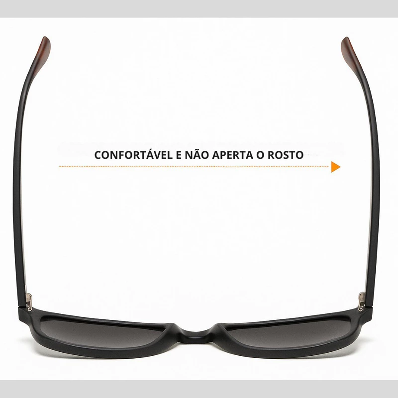 Óculos de Sol Polarizado Preto Unissex — foto 6