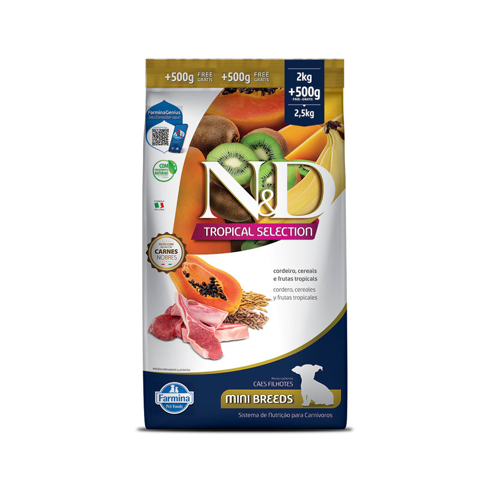 Ração  N&D Tropical Cão Filhote Pequeno Cordeiro 2,5Kg