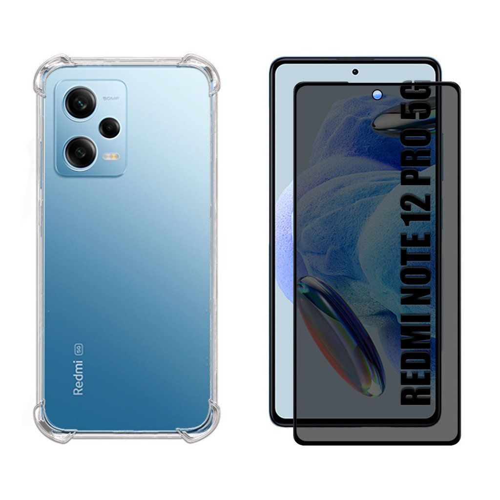 Capa Capinha Anti Impacto Compatível Com Redmi Note 12 Pro 5G E/OU Película 3D Privacidade em Oferta na Shopee