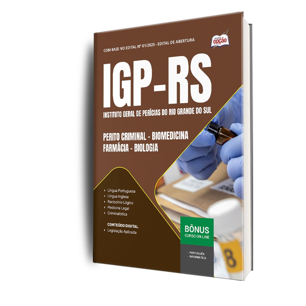 Apostila IGP-RS  - Perito Criminal - Biomedicina - Farmácia - Biologia