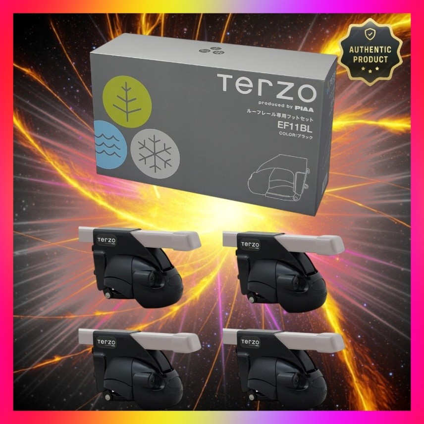 Terzo Roof Carrier Base Foot Set (4 Pieces) - Lockable Black Options for Various Roof Types【Direct from Japan】