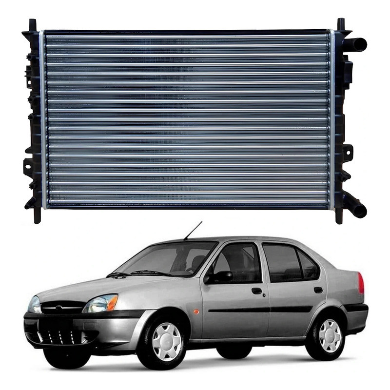 Radiador Agua Motor Fiesta Sedan 1.0 1.6 8v 2001 A 2004