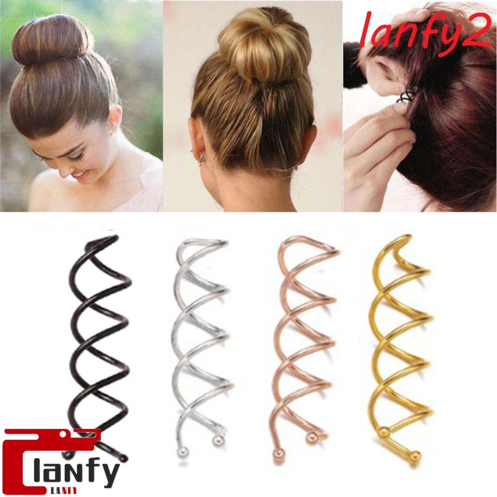 LANFY 5 Peças De Grampo De Cabelo Espiral , Presilha Torcida , Parafuso De Fada , Enfeites De Trança Coreano
