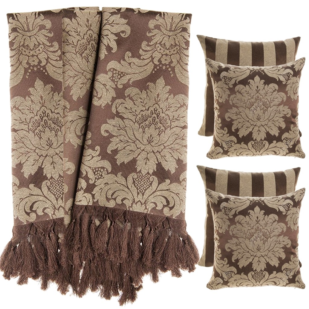 2 Mantas para Sofá 180x140 + 4 Capas para Almofadas - Várias Cores em Oferta na Shopee